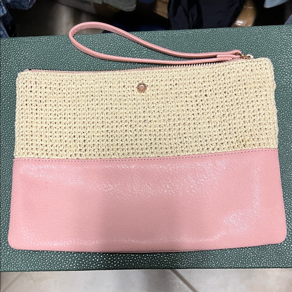 Lauren Conrad Pink and Cream Women's Clutch